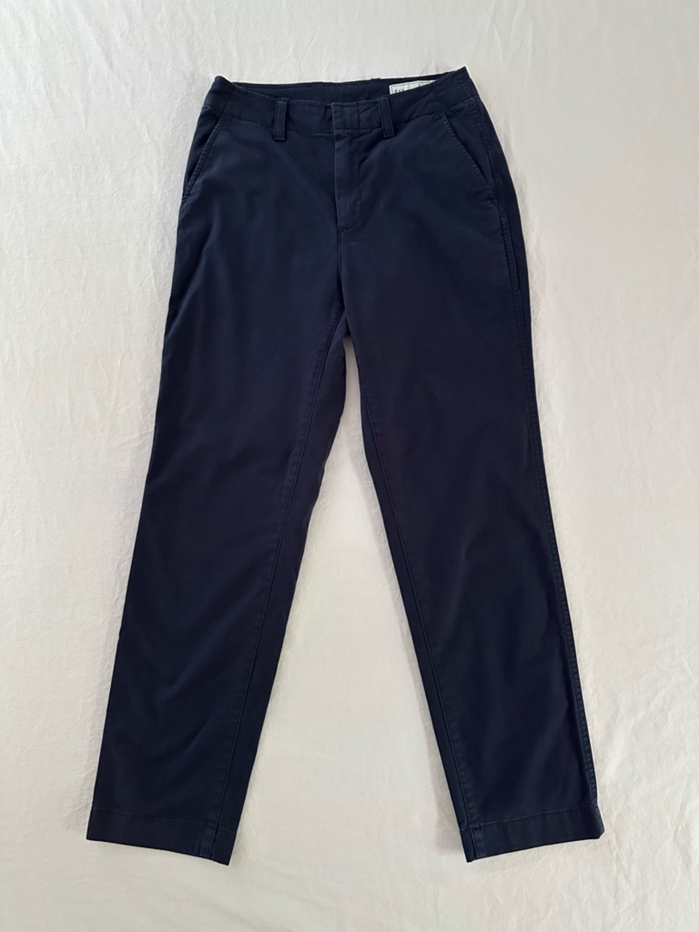 Gap Downtown Khaki Pants Navy Blue Size 2 26” Inseam Straight Slim